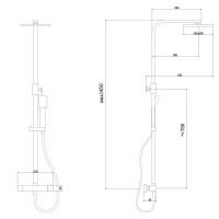 Душевая стойка Abber Daheim AF8260GL матовое золото Душевая стойка Abber Daheim AF8260GL матовое золото