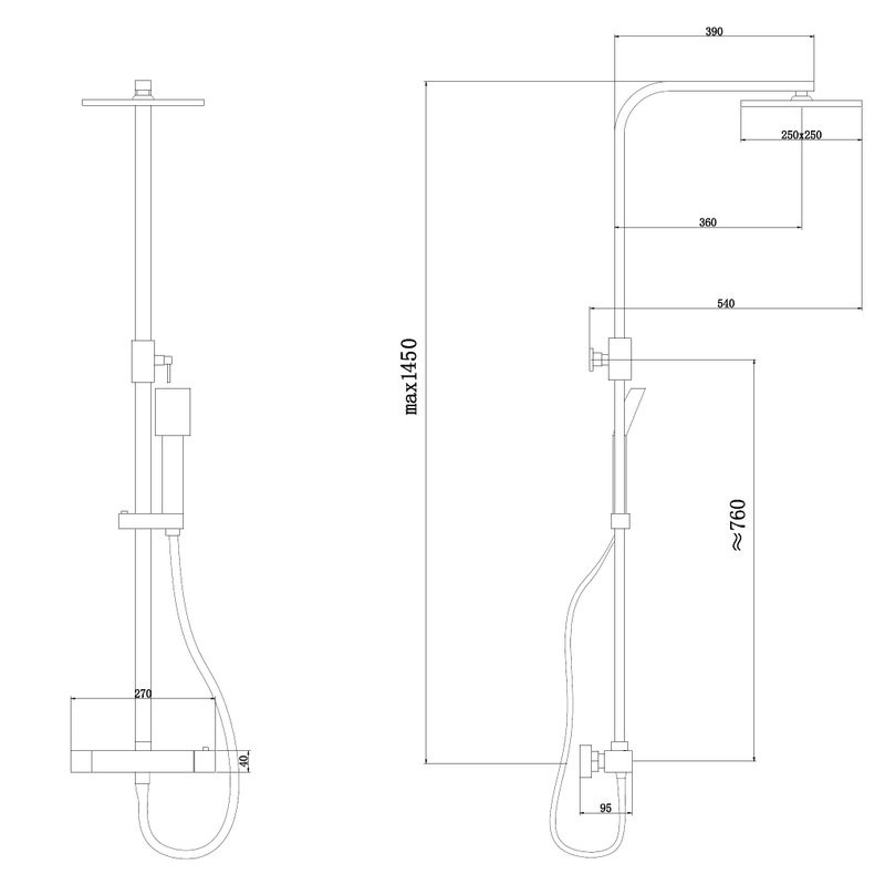 Душевая стойка Abber Daheim AF8260GL матовое золото