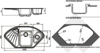Мойка кухонная GranFest Corner C-1040 E графит