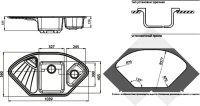 Мойка кухонная GranFest Corner C-1040 E графит