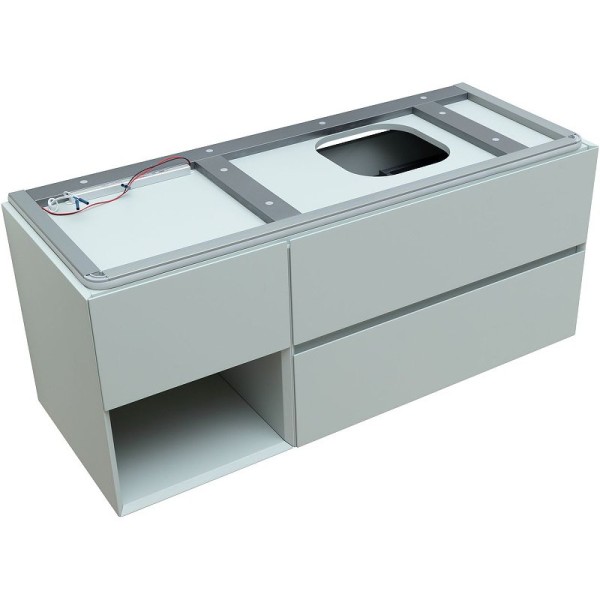 Тумба под раковину Allen Brau Infinity 120 R, подвесная, папирус матовый