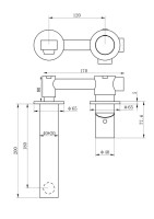 Смеситель для раковины Wonzon & Woghand WW-105-BG С ВНУТРЕННЕЙ ЧАСТЬЮ, брашированное золото