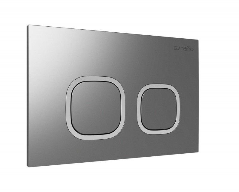 Кнопка смыва для унитаза Esbano ESINLPS10GM АБС-пластик, цвет матовая оружейная сталь