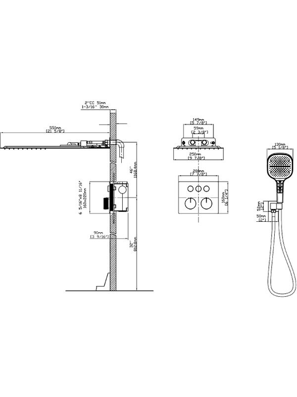 Душевой комплект Vincea VSFW-401TCH С ВНУТРЕННЕЙ ЧАСТЬЮ, хром