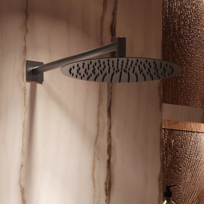 Душевой комплект Vincea Альто VSFW-6AL1GM С ВНУТРЕННЕЙ ЧАСТЬЮ, вороненая сталь