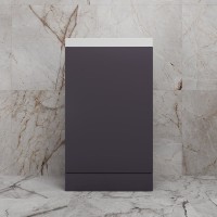 Тумба с раковиной Style Line Моно 50 напольная, графит нубук, раковина Asti 50 белая