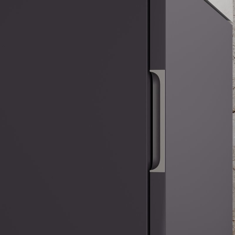 Тумба с раковиной Style Line Моно 50 напольная, графит нубук, раковина Asti 50 белая