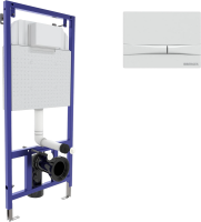 Система инсталляции для унитазов Berges Novum 040250 с кнопкой смыва, белая