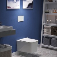 Система инсталляции для унитазов Berges Novum 040250 с кнопкой смыва, белая