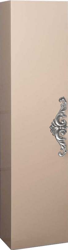 Шкаф пенал для ванной Armadi Art NeoArt капучино с ручкой серебро