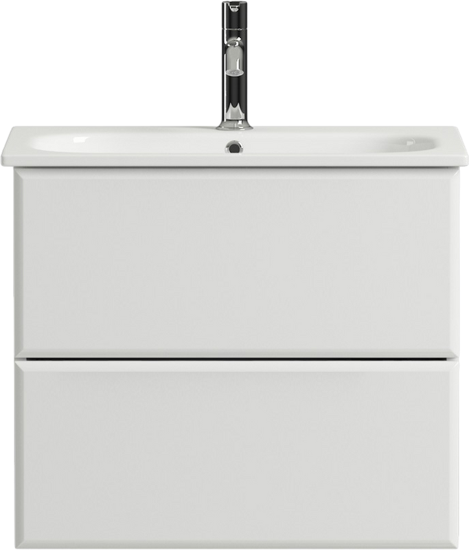 Тумба с раковиной Cezares Eco Cer 60 ручки матовые черные, bianco opaco