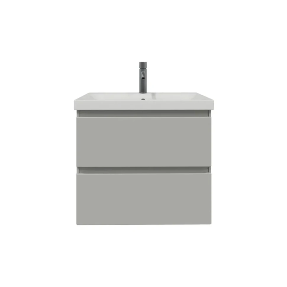Тумба с раковиной SanStar Riana 50 подвесная, grey, раковина Moduo 50