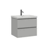 Тумба с раковиной SanStar Riana 50 подвесная, grey, раковина Moduo 50