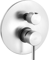 Встраиваемый смеситель для душа и ванны Paffoni Light LIG018ST С ВНУТРЕННЕЙ ЧАСТЬЮ, сталь