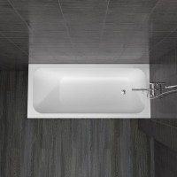 Акриловая ванна Triton Ника 150x70 см, пристенная, белая, с каркасом