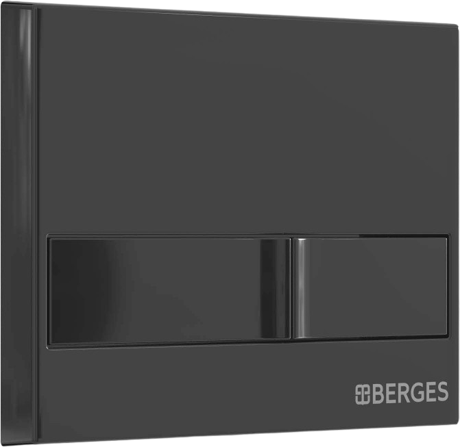 Кнопка смыва Berges Novum L6 чёрный глянец