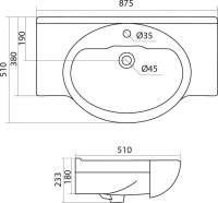 Тумба с раковиной Sanflor Глория 85, серая