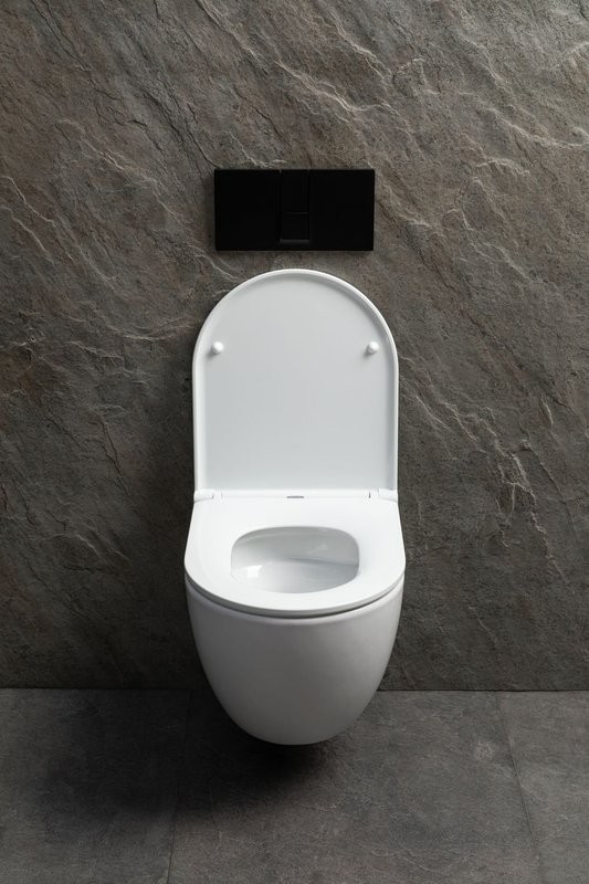 Унитаз подвесной Allen Brau Priority 49х36 см, безободковый, белый глянец