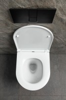 Унитаз подвесной Allen Brau Priority 49х36 см, безободковый, белый глянец