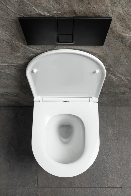 Унитаз подвесной Allen Brau Priority 49х36 см, безободковый, белый глянец