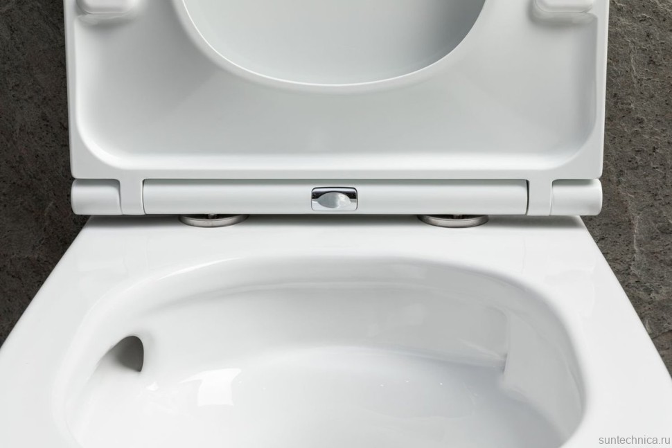 Унитаз подвесной Allen Brau Priority 49х36 см, безободковый, белый глянец