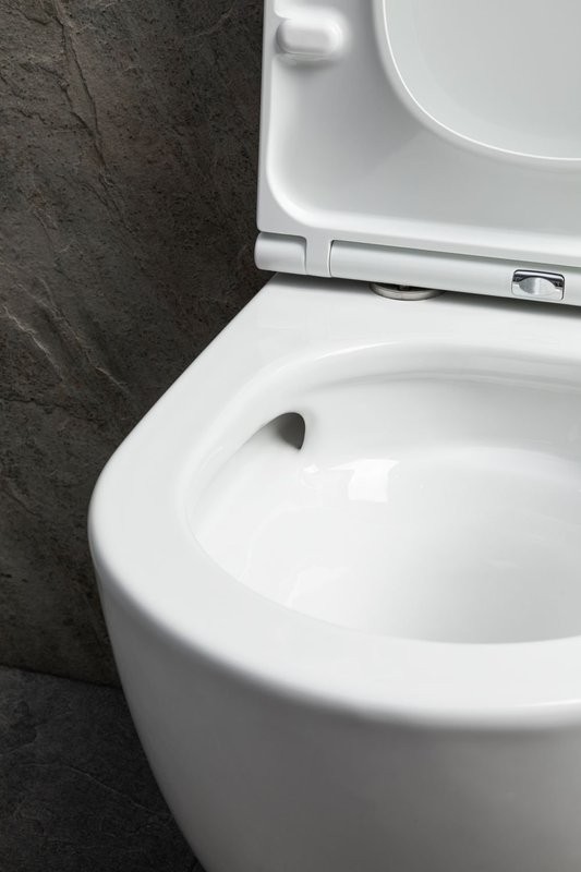 Унитаз подвесной Allen Brau Priority 49х36 см, безободковый, белый глянец