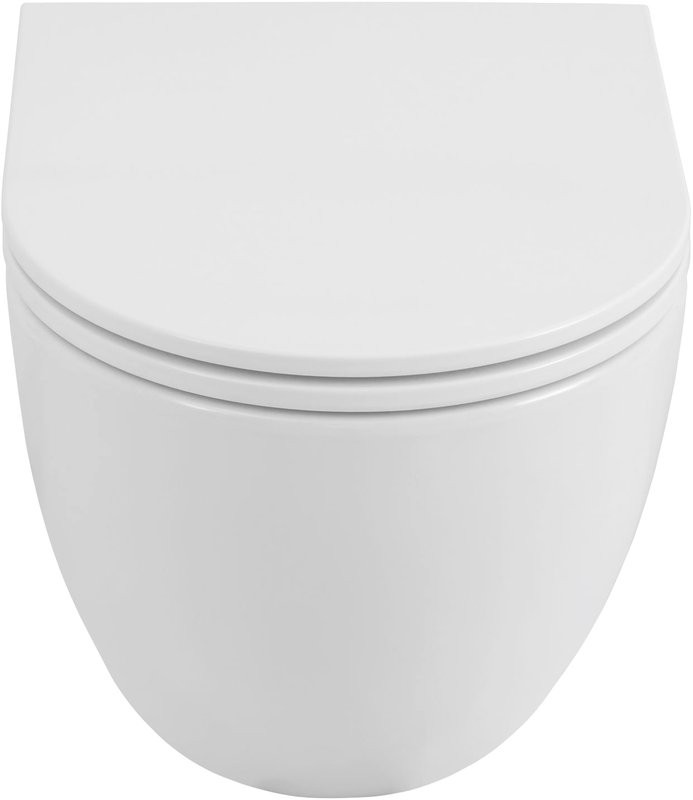 Унитаз подвесной Allen Brau Priority 49х36 см, безободковый, белый глянец