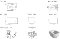 Унитаз подвесной Allen Brau Priority 49х36 см, безободковый, белый глянец