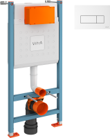 Система инсталляции для унитазов VitrA V-Fix Core 732-5800-01 с кнопкой смыва Root Square 740-2300 белой глянцевой