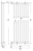 Полотенцесушитель водяной Margaroli Cielo Cielo 480-8 S Полотенцесушитель водяной Margaroli Cielo Cielo 480-8 S