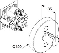 Термостатический смеситель встраиваемый Kludi Push 389120538