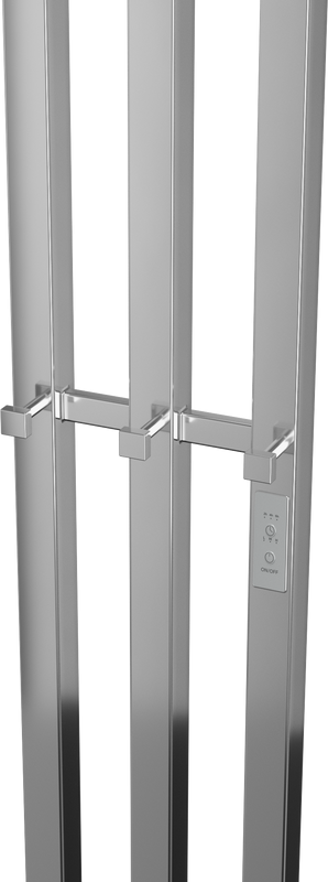 Полотенцесушитель электрический Bauedge Stella Square R 12х160, нержавеющая сталь полированная