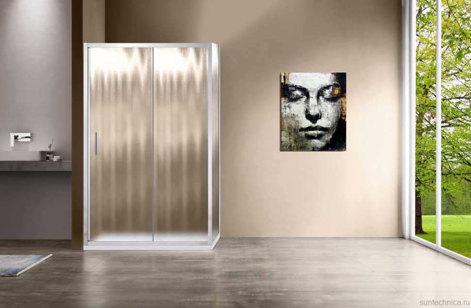 Душевой уголок Vincea Garda VSR-1G9015CH 150x100 см, профиль хром, стекло шиншилла