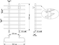 Полотенцесушитель водяной Secado Венеция 4603777476755 105x50 см, бронза, лесенка, латунь