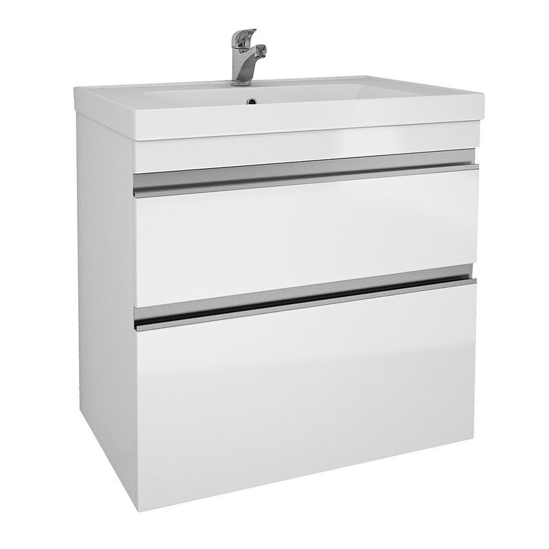 Тумба с раковиной Dreja Grace Plus 70 подвесная, белый глянец