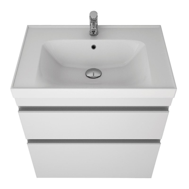 Тумба с раковиной Dreja Grace Plus 70 подвесная, белый глянец