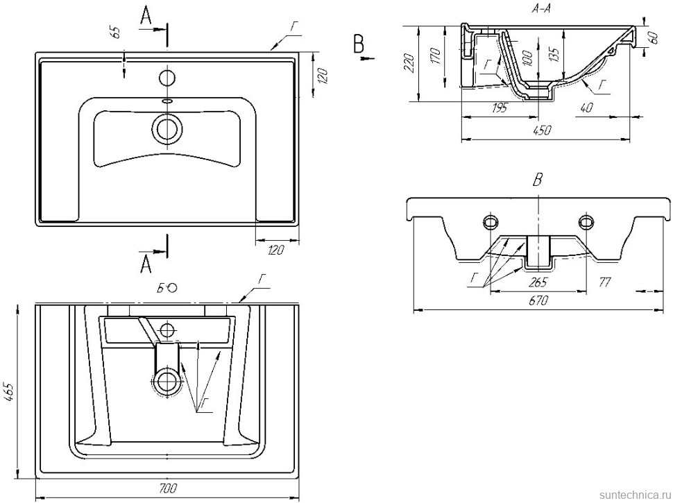 Тумба с раковиной Dreja Grace Plus 70 подвесная, белый глянец