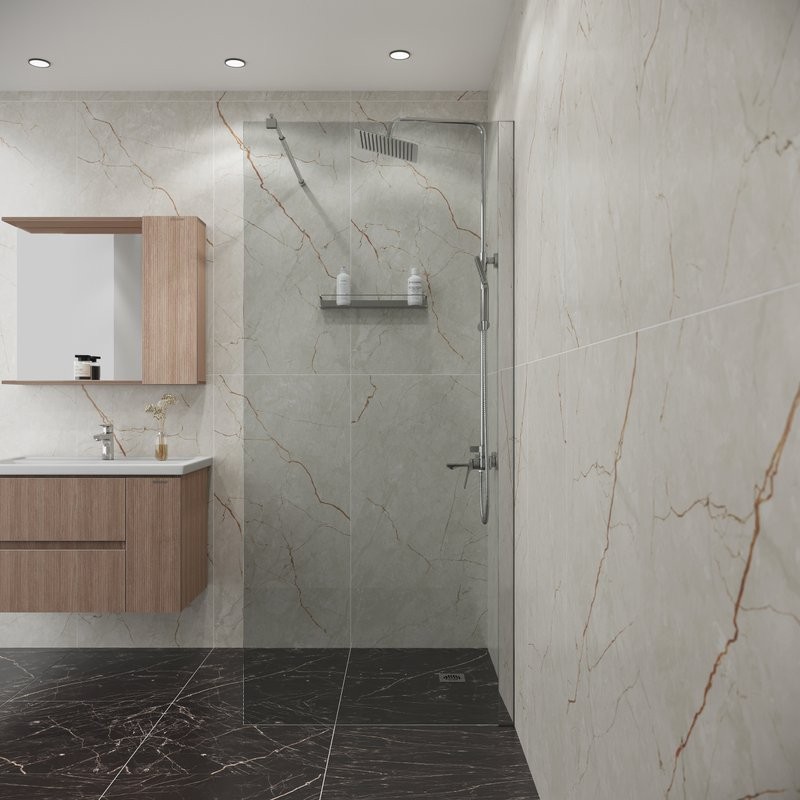 Душевая перегородка Niagara Eco NG-531-90 90х190, профиль хром, стекло прозрачное