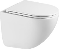 Унитаз подвесной Abber Bequem AC1131TC безободковый, с микролифтом, с закрытым дном, белый