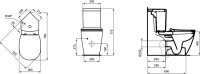 Унитаз-компакт напольный Ideal Standard Connect Arc E803601 угловой