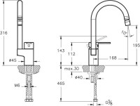 Смеситель для кухни VitrA Fold S Sink Mixer A42155EXP