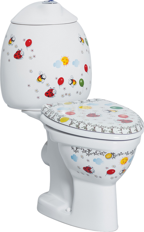 Детский унитаз-компакт Creavit Cocuk CK311D с декором