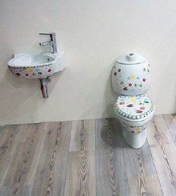 Детский унитаз-компакт Creavit Cocuk CK311D с декором