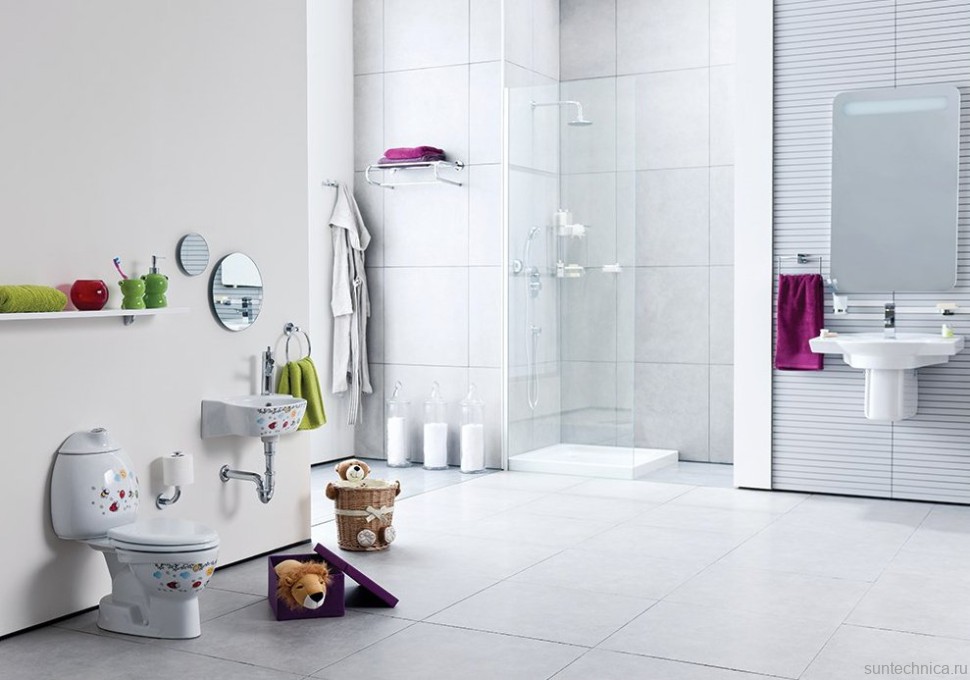 Детский унитаз-компакт Creavit Cocuk CK311D с декором