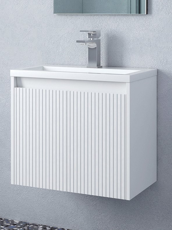 Тумба под раковину без столешницы Corozo Блисс 60 подвеная, белая