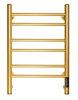 Полотенцесушитель электрический Comfysan Vita EC-6 60x55 см, подключение справа, слева, матовое золото, лесенка, из стали