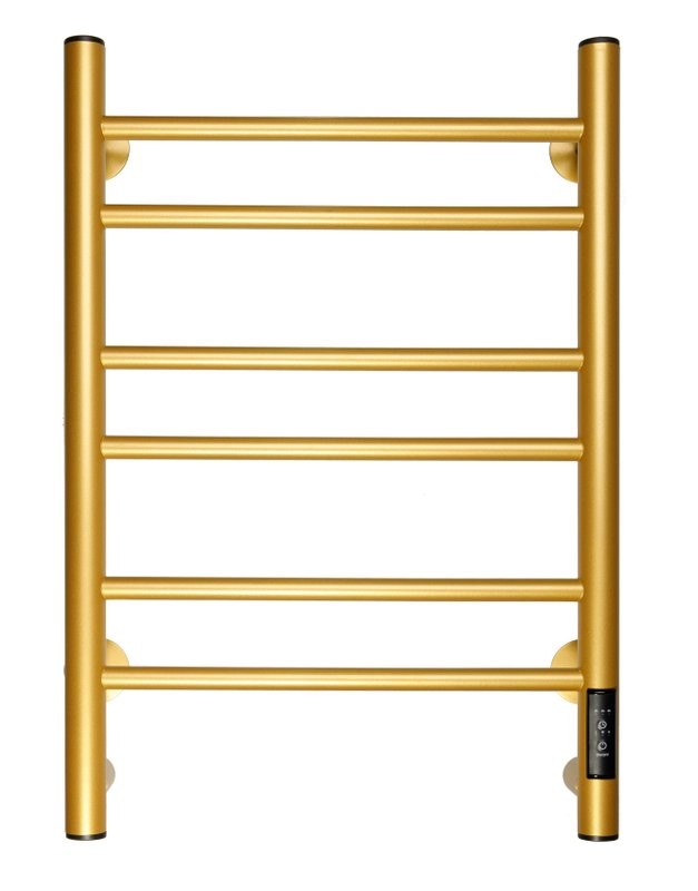 Полотенцесушитель электрический Comfysan Vita EC-6 60x55 см, подключение справа, слева, матовое золото, лесенка, из стали