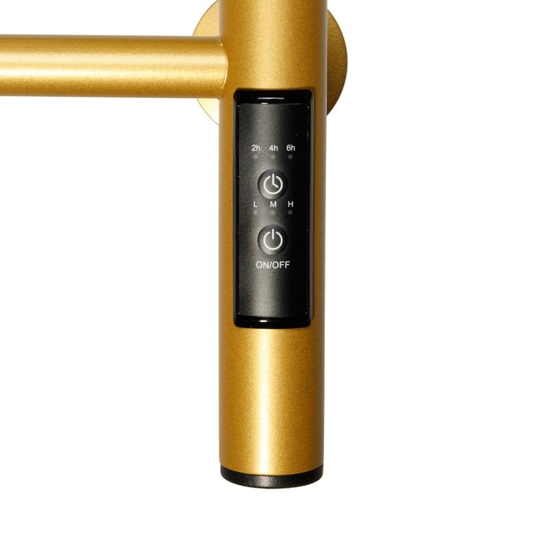 Полотенцесушитель электрический Comfysan Vita EC-6 60x55 см, подключение справа, слева, матовое золото, лесенка, из стали