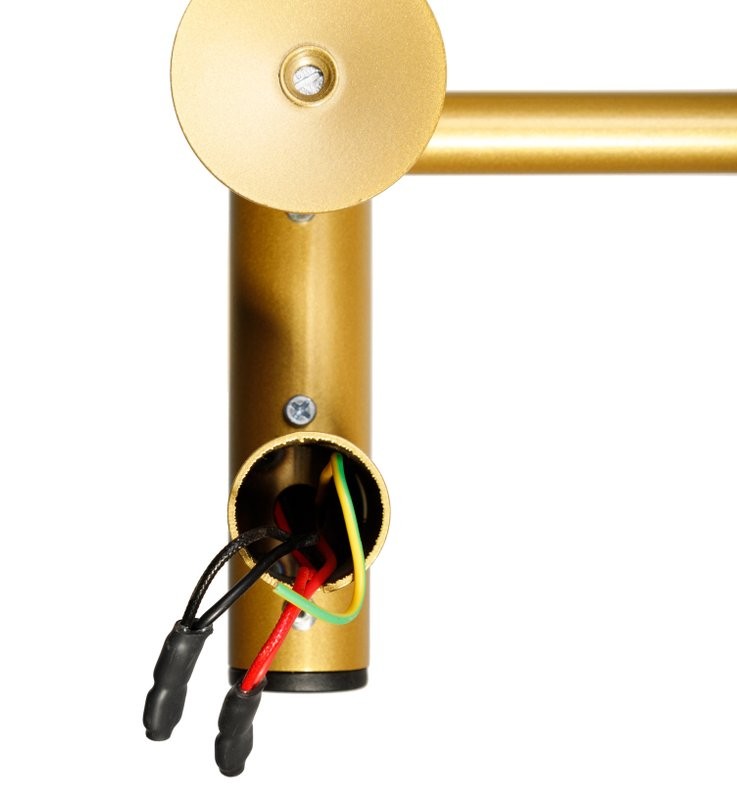 Полотенцесушитель электрический Comfysan Vita EC-6 60x55 см, подключение справа, слева, матовое золото, лесенка, из стали