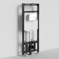 Система инсталляции для унитазов Wasserkraft Alme 15TLT.010.ME.CH04 с кнопкой смыва хром